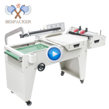 Bespacker FQL-450 L bar sealing and cutting machine connect with heat shrinkable packaging wrapping machine